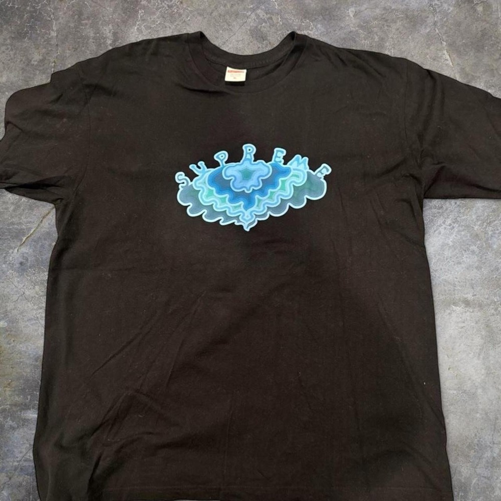 Supreme Cloud T-Shirt Black Mens Size XL Short Sleeve Psychedelic Tee SS19